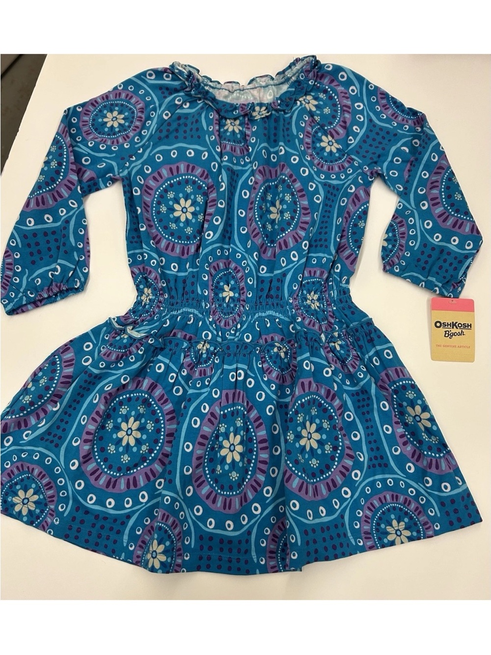 Crochet Sweater Bundle w Oshkosh Tops Girl 6 6X Purple Floral Spring School - Picture 10 of 13